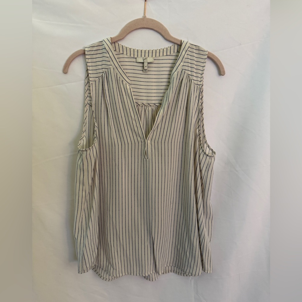 Joie Blue Stripe Silk Tank